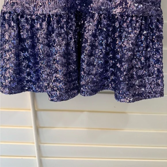 Shoshanna Sparkling Blue Long Sleeve Dress - Picture 3 of 8